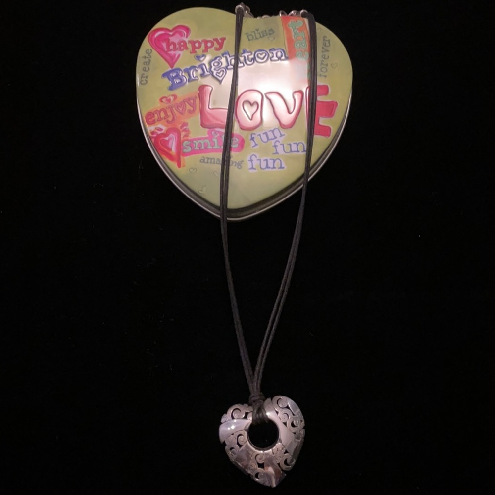 Brighton Heart Necklace on Leather Chain
